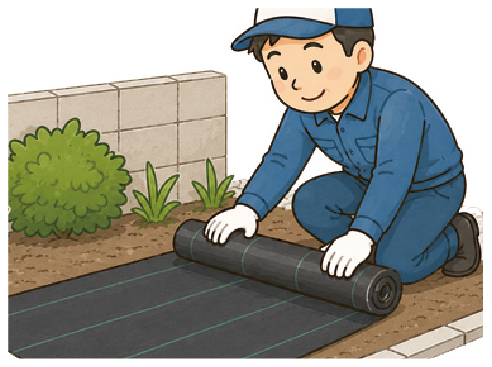 防草シート施工
